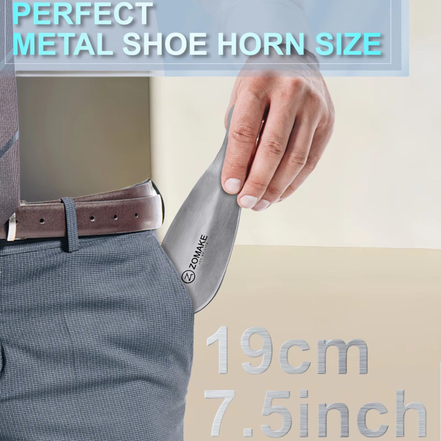 Shoe Horns Stainless Steel Lifter Shoe Horn Professional Durable Metal Material Portable Spoon Shape Shoe Spatula Shoe Wear