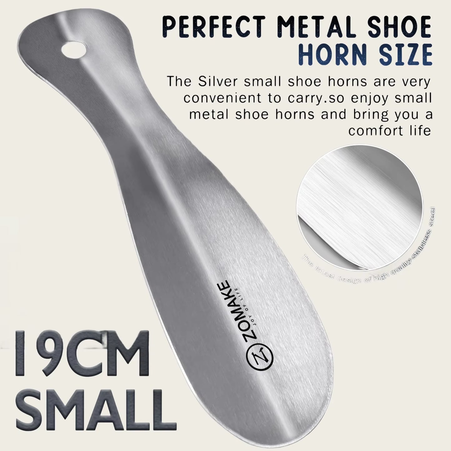 Shoe Horns Stainless Steel Lifter Shoe Horn Professional Durable Metal Material Portable Spoon Shape Shoe Spatula Shoe Wear