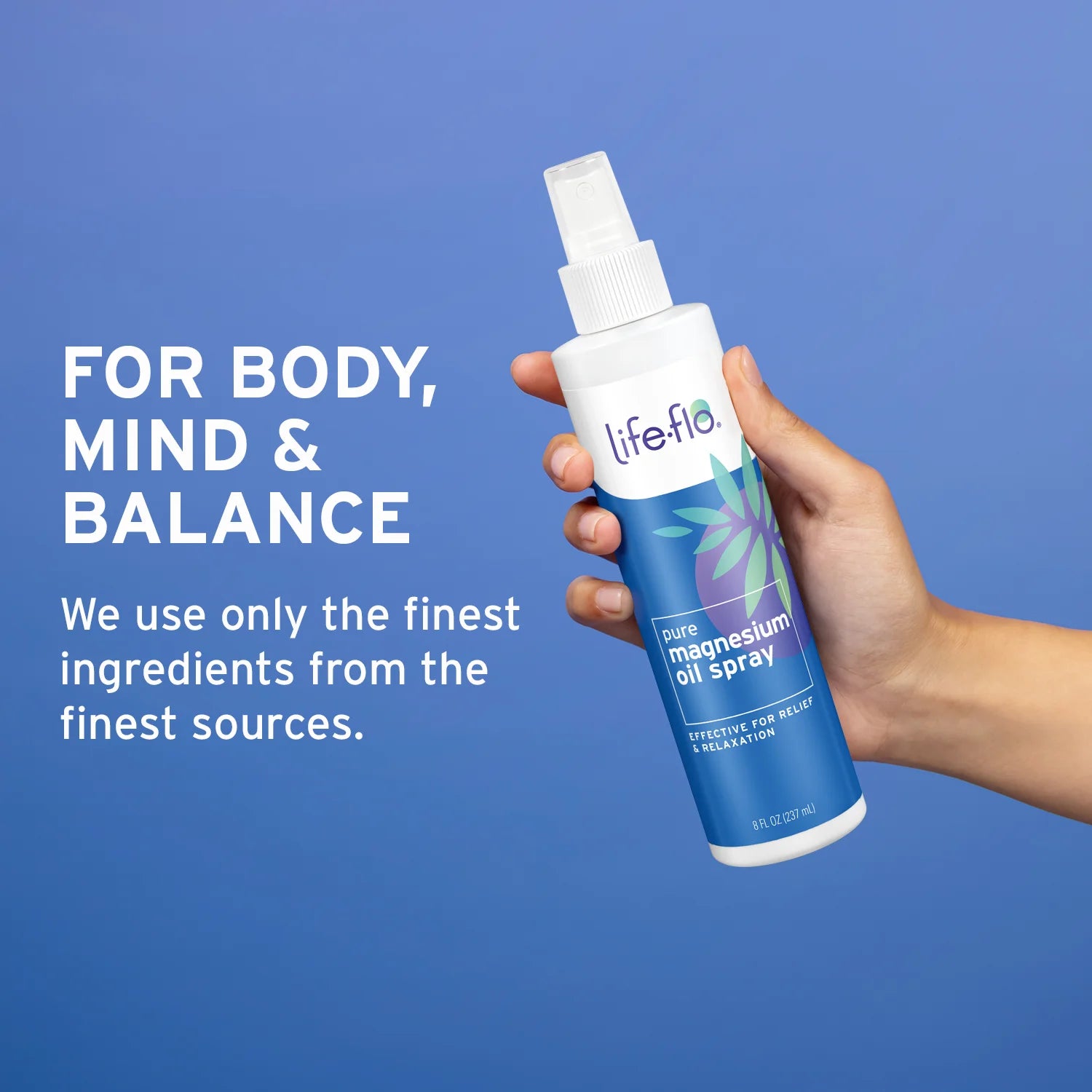 Pure Magnesium Oil for Feet and Body - 100% Pure Magnesium Spray from the Ancient Zechstein Seabed - Magnesium Oil Spray for Feet, Relaxing & Rejuvenating Muscles & Joints (8 Fl Oz)