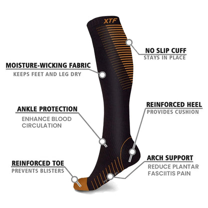 Elevate Your Performance with Copper Compression Knee-High Socks - 6 Pairs for Ultimate Comfort and Support
