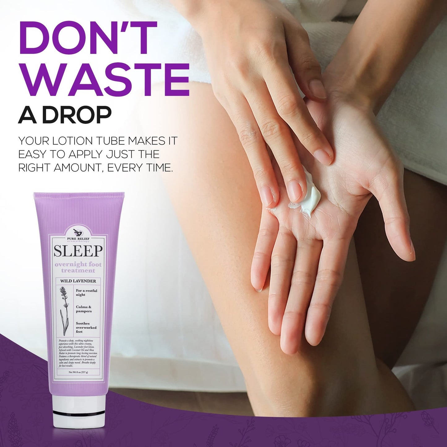 Lavender Relaxing Foot Cream 8 Ounce Intensive Moisturizer for Dry Feet