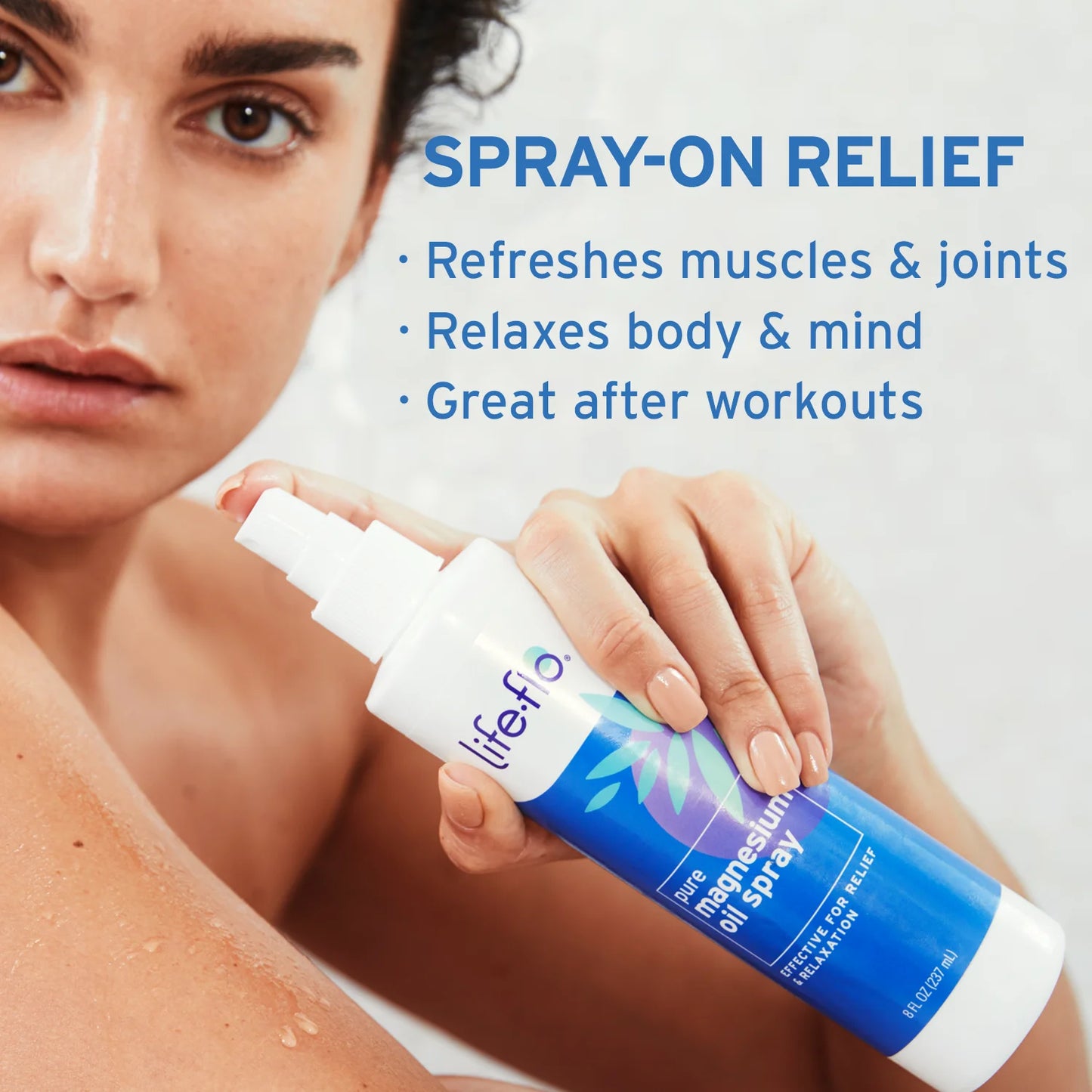 Pure Magnesium Oil for Feet and Body - 100% Pure Magnesium Spray from the Ancient Zechstein Seabed - Magnesium Oil Spray for Feet, Relaxing & Rejuvenating Muscles & Joints (8 Fl Oz)