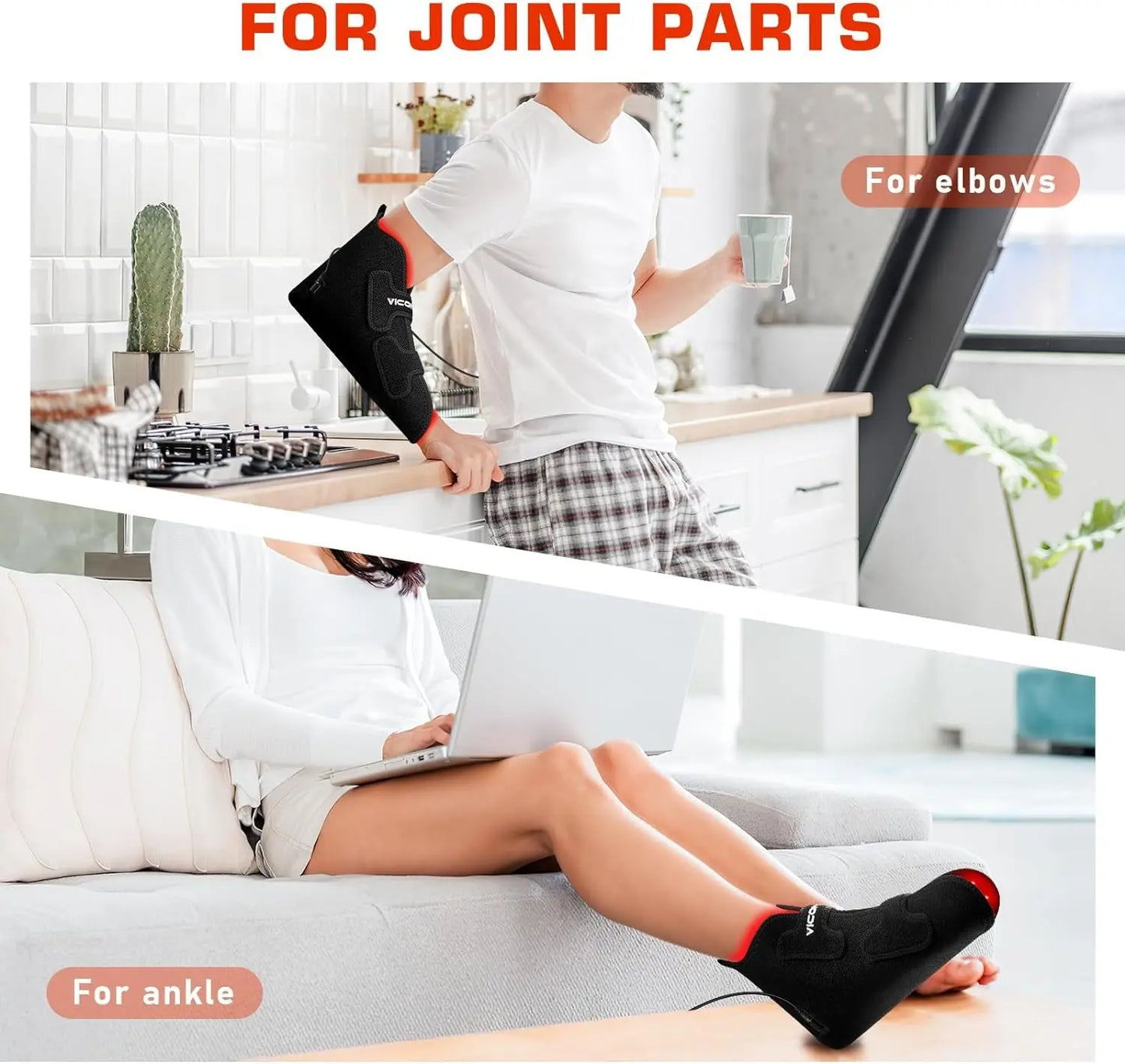 Revitalize Your Feet with Viconor Red Light Therapy – 2 Pack Infrared Light Therapy Wraps for Toes & Ankles with Adjustable Power & Timer