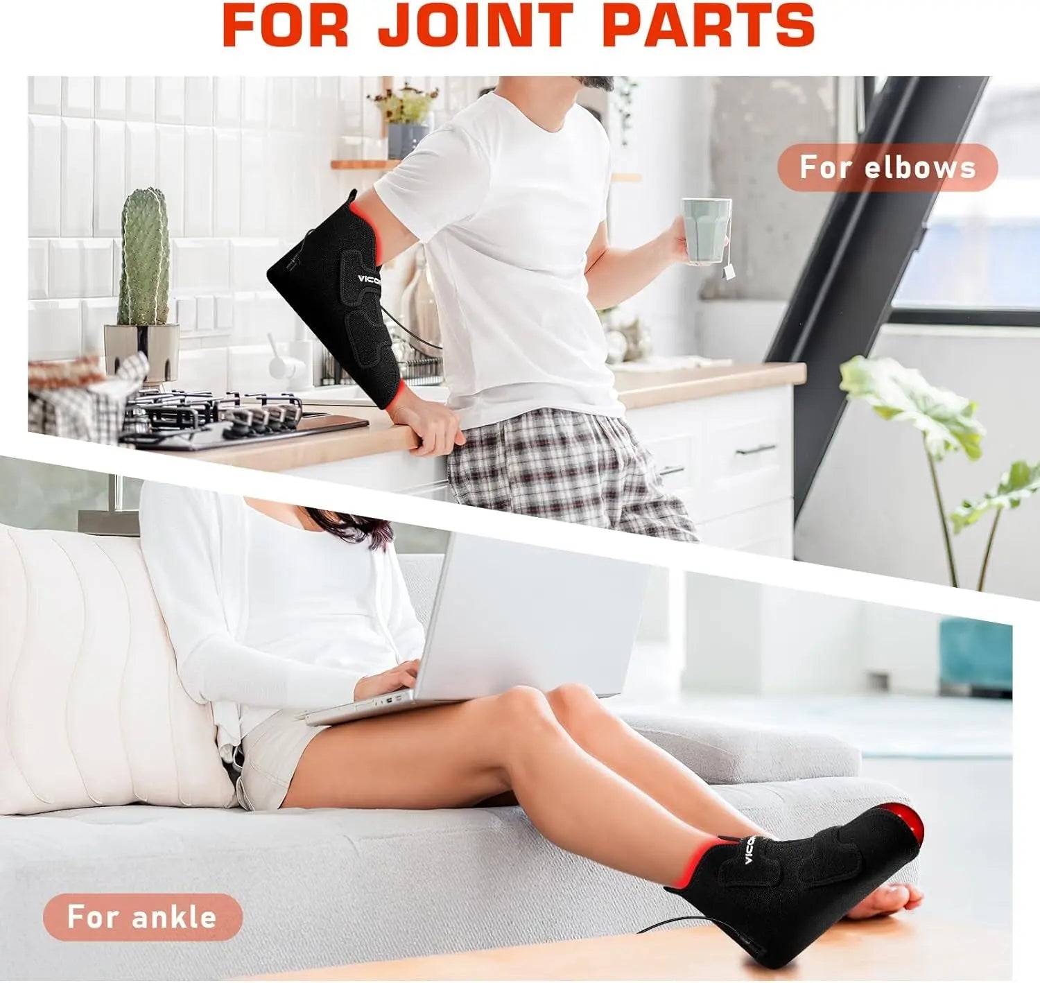 Revitalize Your Feet with Viconor Red Light Therapy – 2 Pack Infrared Light Therapy Wraps for Toes & Ankles with Adjustable Power & Timer