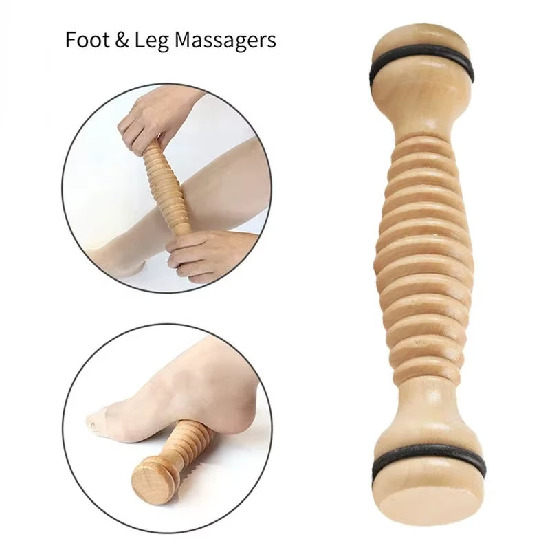 Wood Foot Massage Roller for Plantar Fasciitis Relief Deep Tissue Massage Tool Stress Relief Foot Massage Rpller Relieve Stress