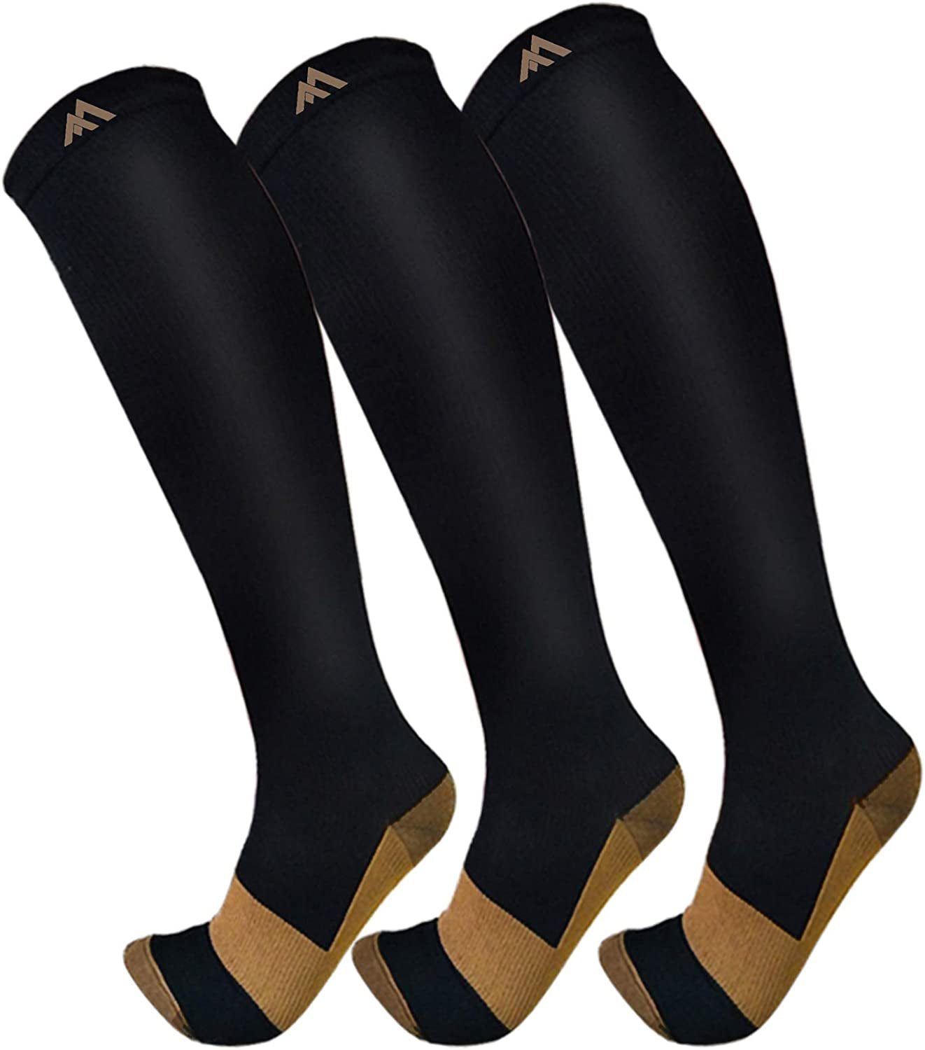 Elevate Your Performance with Our 3 Pack Copper Compression Socks - Ideal for Running, Medical Use, and Everyday Comfort!