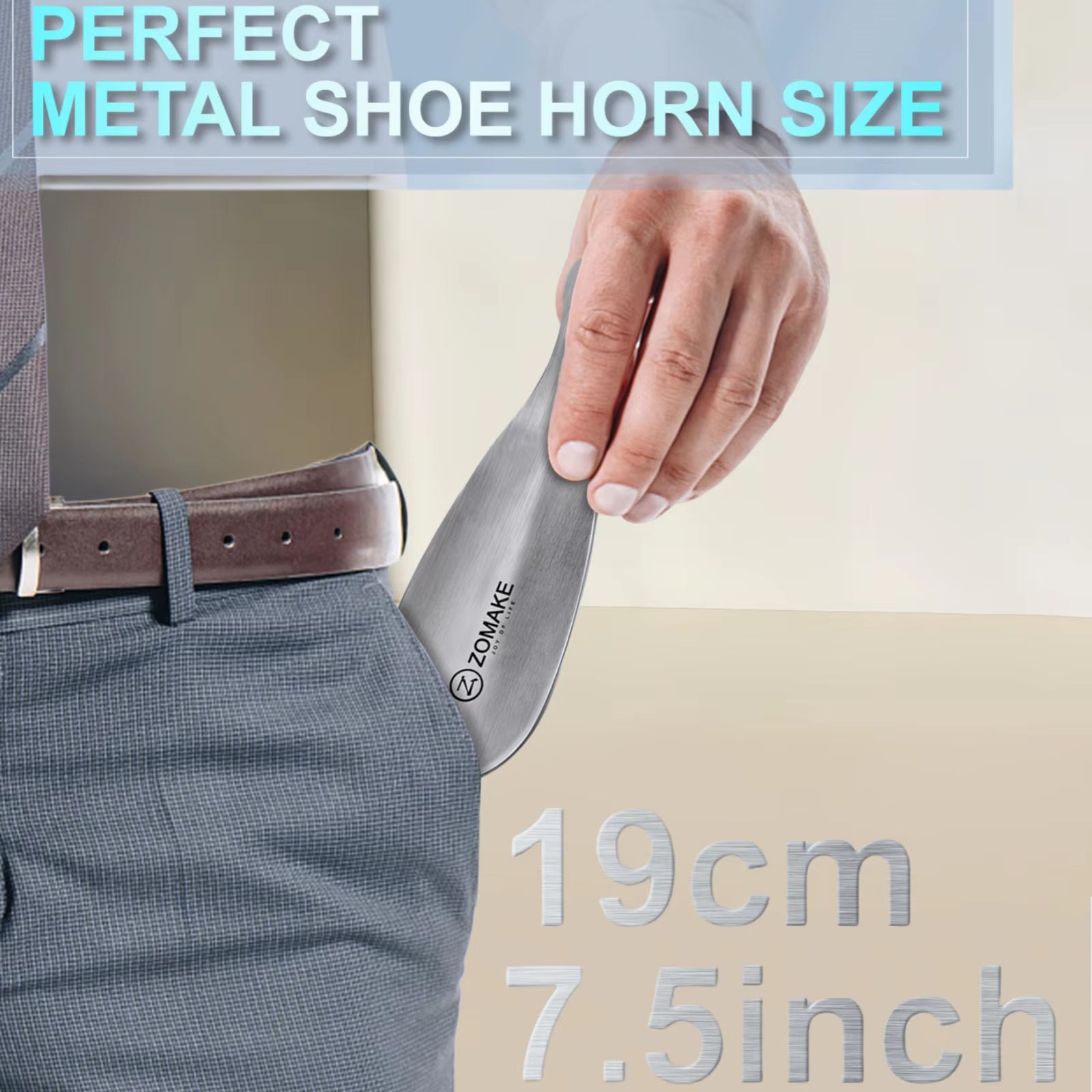 Shoe Horns Stainless Steel Lifter Shoe Horn Professional Durable Metal Material Portable Spoon Shape Shoe Spatula Shoe Wear