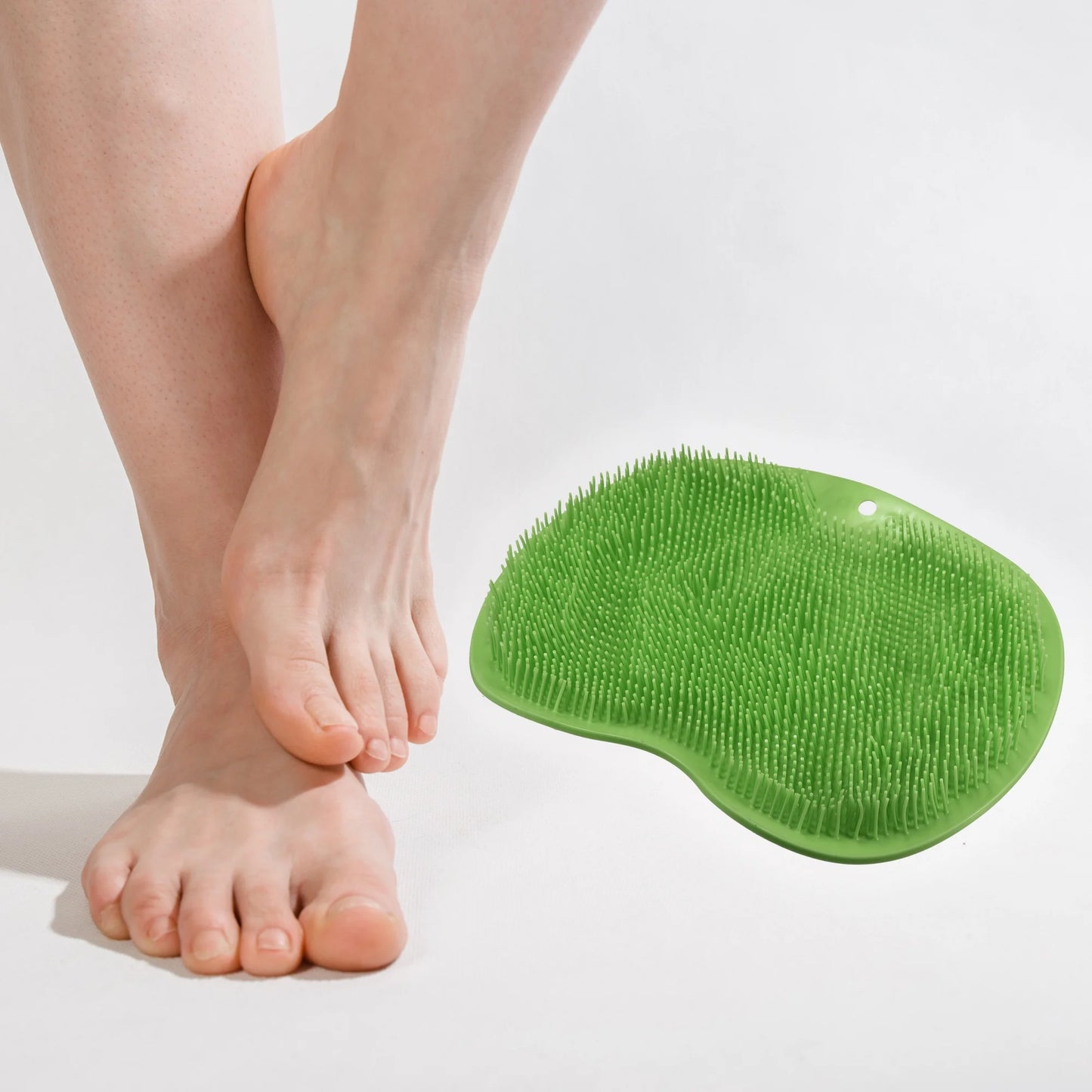 Revitalize Your Feet with the Green Foot Massager Scrubber - 11.81" x 8.85" with Suction Cups for Easy Use