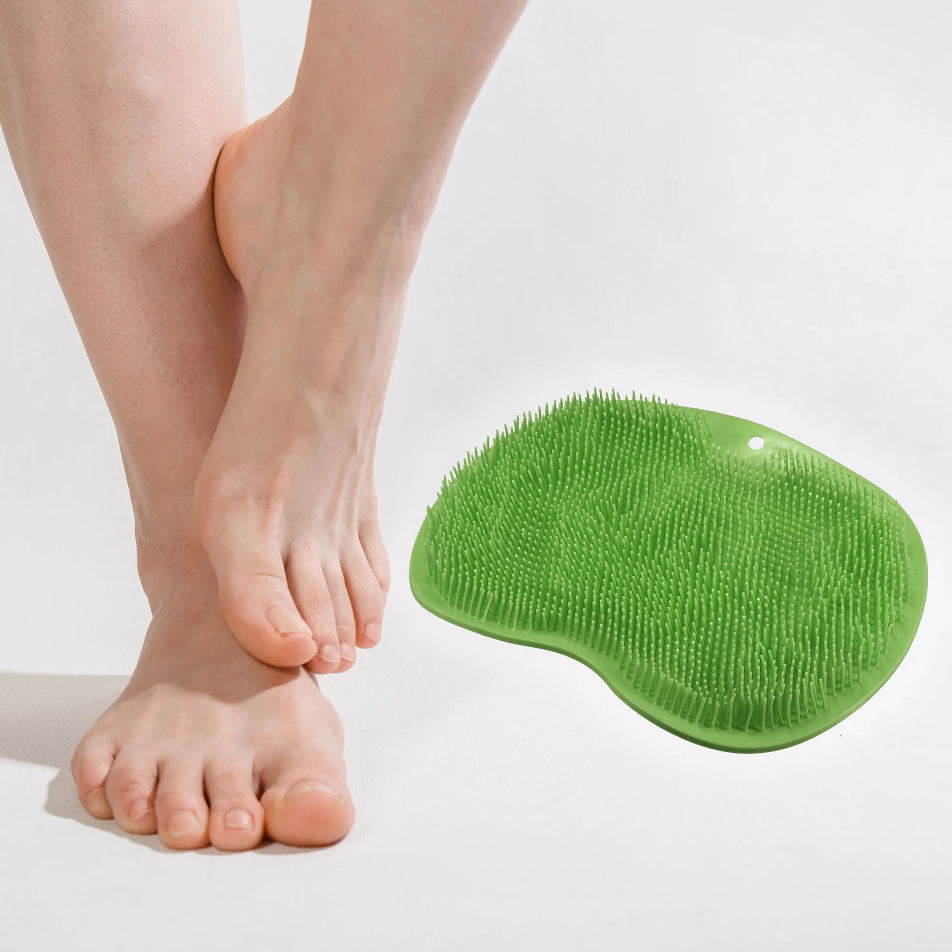 Revitalize Your Feet with the Green Foot Massager Scrubber - 11.81" x 8.85" with Suction Cups for Easy Use