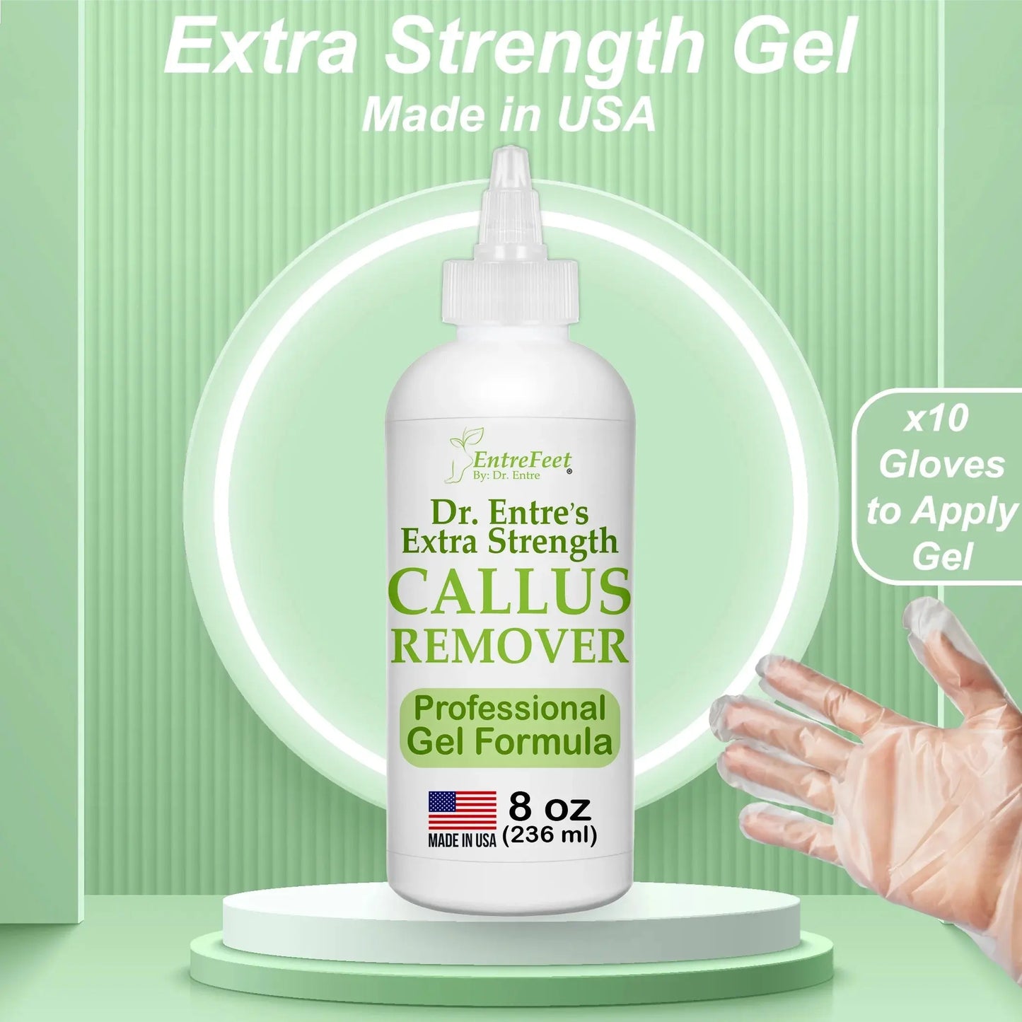 Dr. Entre'S Callus Remover for Feet: Callus Remover Gel, Foot Callus Remover, Pedicure Kit Tools Supplies, Spa Kit, Dead Skin Scrubber,