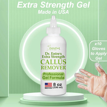 Dr. Entre'S Callus Remover for Feet: Callus Remover Gel, Foot Callus Remover, Pedicure Kit Tools Supplies, Spa Kit, Dead Skin Scrubber,