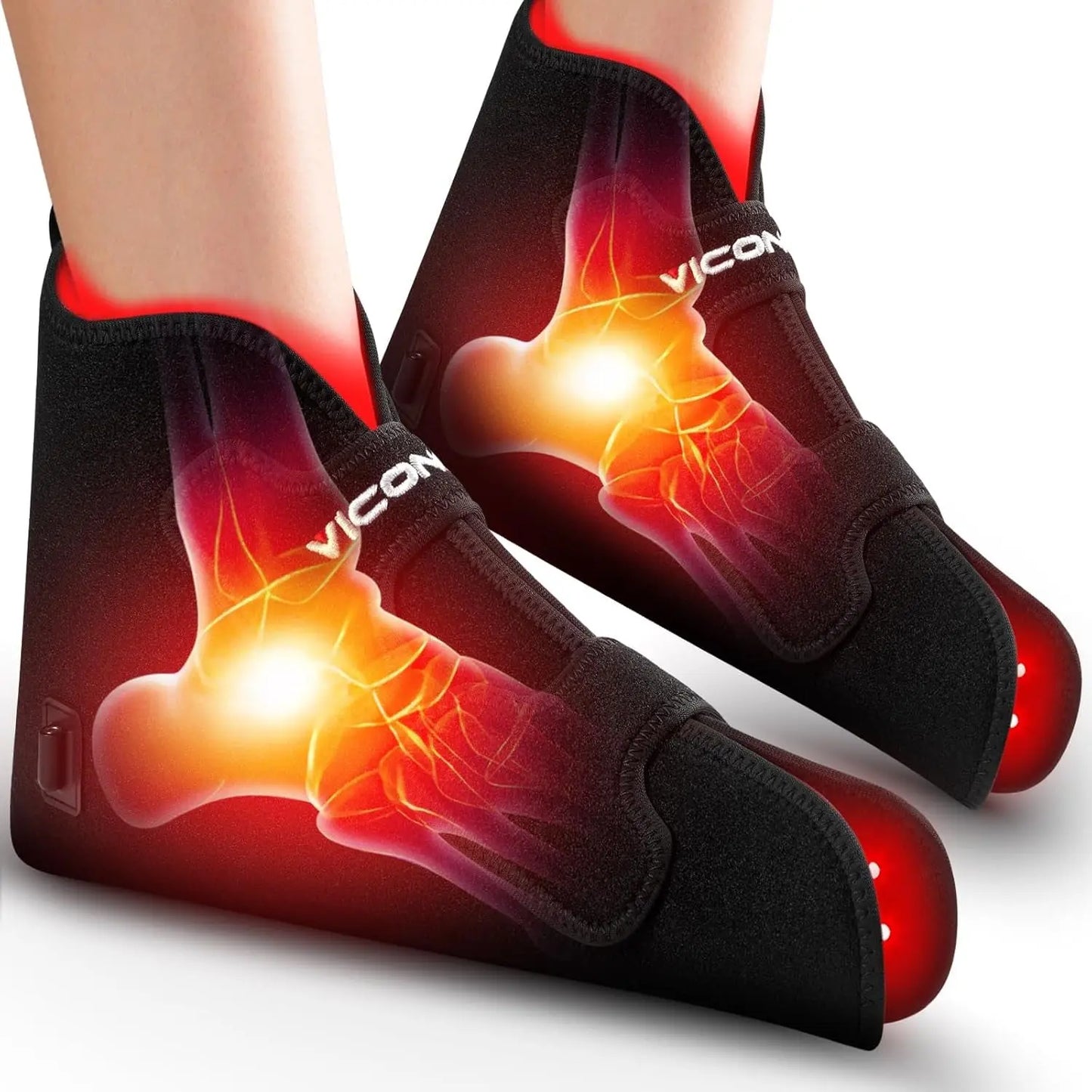 Revitalize Your Feet with Viconor Red Light Therapy – 2 Pack Infrared Light Therapy Wraps for Toes & Ankles with Adjustable Power & Timer